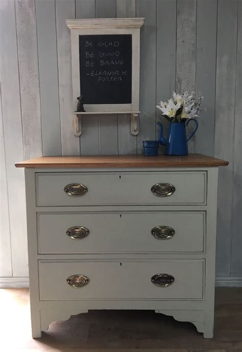 Antique Washstand Painted With A Mix Of Chateau Grey And Old White To