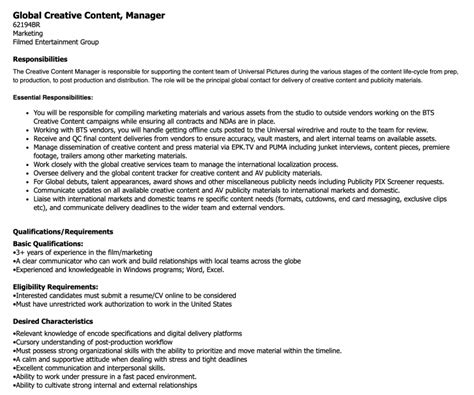 10 Examples Of A Content Creator Job Description 2022 Update Ongig Blog