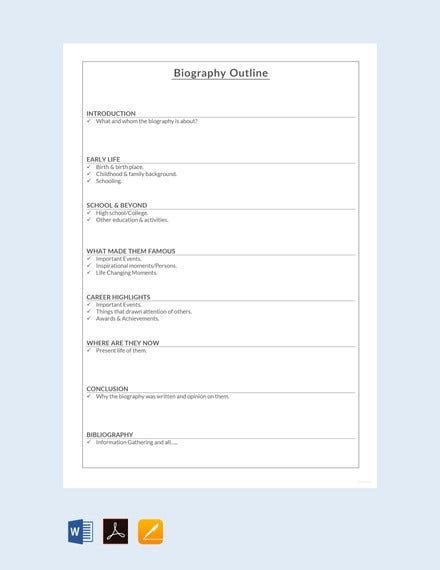 28 Biography Templates Doc Pdf Excel Free And Premium