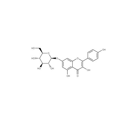 O is a flavonol glucoside. Kaempferol-7-O-glucoside 1378 S - Flavonol - Extrasynthese