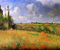 fields 1877 Camille Pissarro Painting in Oil for Sale