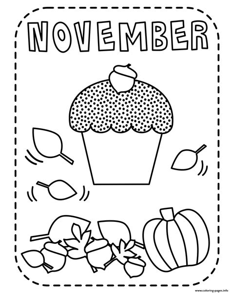 November For Kids Coloring Page Printable