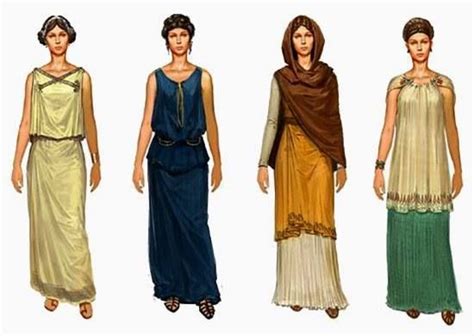 Damas Romanas Grecia Stile Stile Di Moda Abbigliamento Greco