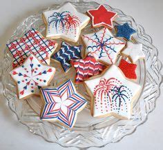 Instead of decorating with traditional royal icing, give the maple cinnamon sugar cookies a dip in melted white chocolate chocolate. Fourth of July decorated sugar cookies. Royal icing. Red ...