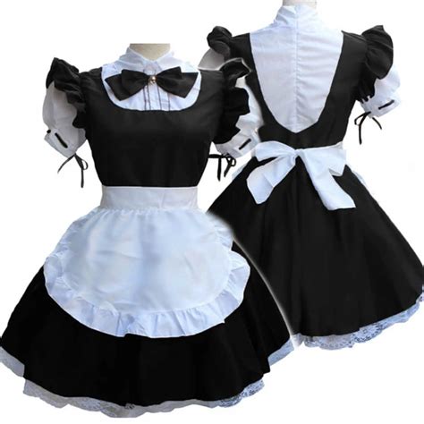 Sexy Fran Ais Maid Costume Doux Gothique Lolita Robe Anime Cosplay Sissy Maid Uniforme Plus La