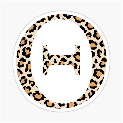 Theta Cheetah Letter Sticker By Adventurefinder Redbubble