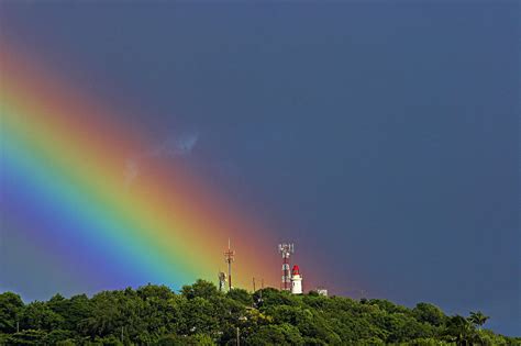Rainbow On Lighthouse St Lucia Photograph By Chester Williams
