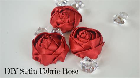 Diy Fabric Flower Tutorial How To Create A Satin Fabric Rose Youtube