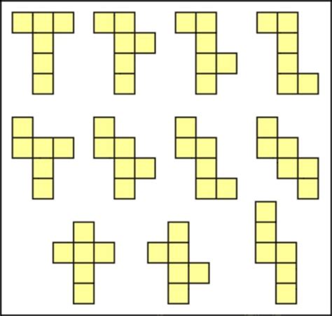 The 11 Nets Of A Cube Math Geometry Math 4th Grade Math Worksheets