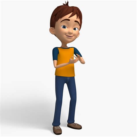 .fbx and.obj if you have any questions, feel free to contact me , i'll be glad to help! cartoon character kid 3d model