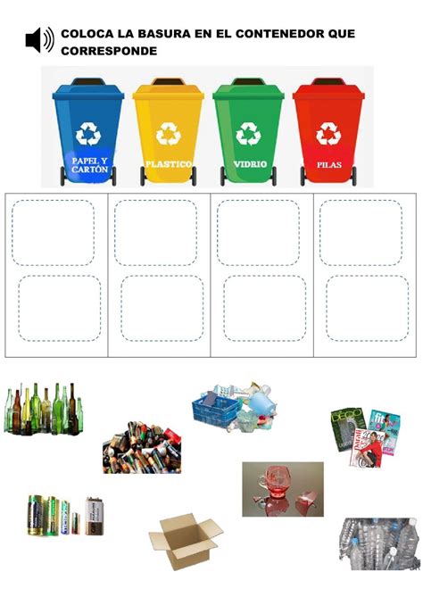Ficha Online De Cuidado Del Ambiente Para Sala De Y En Actividades De Reciclaje