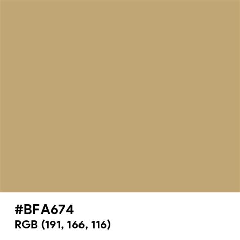 Sandstone Color Hex Code Is Bfa674