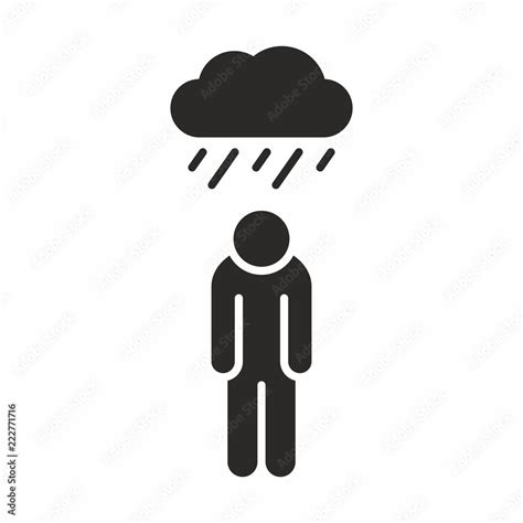 Vetor De Depression Sadness Vector Icon Do Stock Adobe Stock