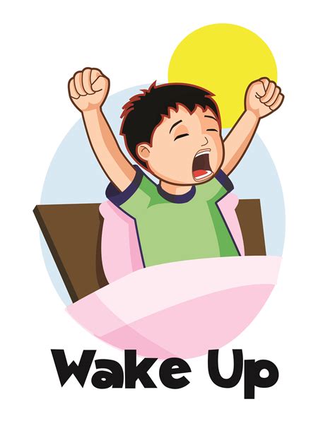 Girl Waking Up Clipart