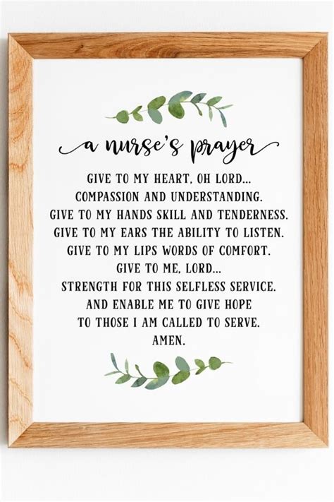 Free Nurse Prayer Printable