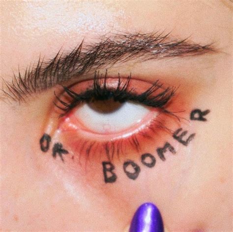 Ok Boomer Uploaded By 𝑴𝒓 𝒂𝒏𝒈𝒆𝒍𝒐 On We Heart It Edgy Makeup Eye Makeup