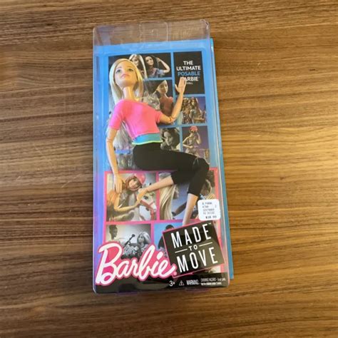 Barbie Dhl82 Made To Move Barbie Doll With Pink Top Nrfb 2900 Picclick