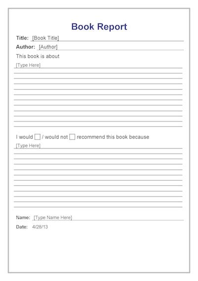 Book reports are informative reports that discuss a book from an objective stance. Book Report Years 3-4 Template | Teacher Timesavers ...