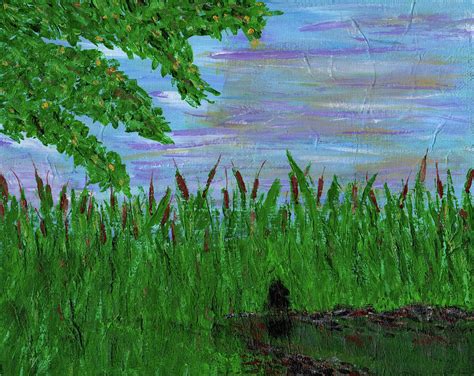 Tall Grass Painting By Corby Bender Pixels