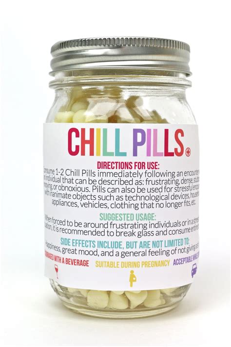 printable chill pill labels chill pill jar labels easy diy t ideas mason jar ts candy