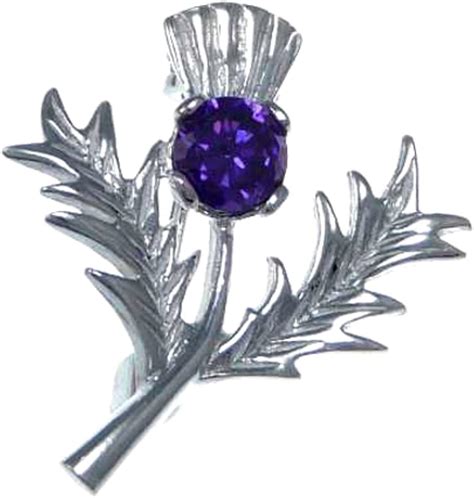 Real 925 Sterling Silver Thistle Brooch Brooches Thistle Scotland Plant