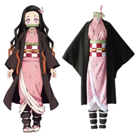 Demon Slayer Kamado Nezuko Costume Kimetsu No Yaiba Anime Halloween