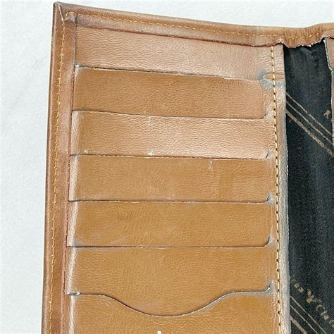 Rolfs Brown Vintage Distressed Leather Wallet Checkbook Card Etsy