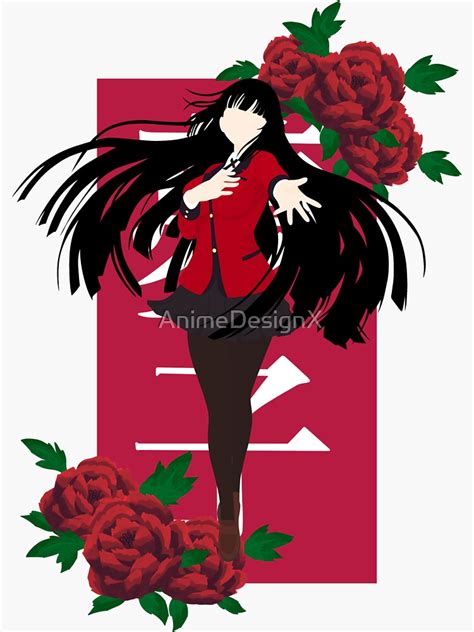 Yumeko Jabami Kakegurui Minimalist Anime Print Floral Version