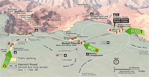 Grand Canyon Visitor Map Ferry Map