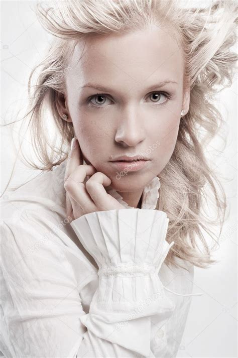 Beautiful Blond Woman With Fashion Hairstyle Stock Image Ad Woman Blond Beautiful