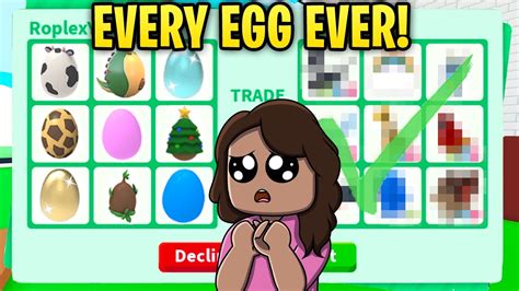I Traded Every Egg Ever In Adopt Me Successful Trade Proof Youtube