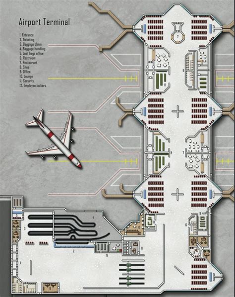 Airport Terminal Shadowrun Floorplan Airport Design Map D20 Modern