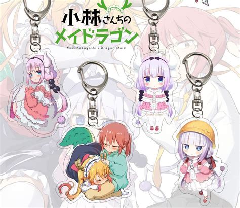 Miss Kobayashis Dragon Maid Tooru Quetzalcoatl Elma Kanna Keychain