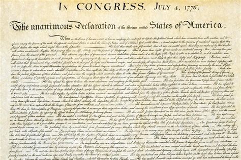 Declaração De Independência 4 De Julho De 1776 Close Up — Stock Photo