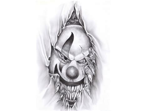 Evil Joker Tattoo Outline Best Tattoo Ideas