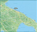 Map of surroundings of Bari - Ontheworldmap.com