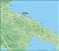 Map of surroundings of Bari - Ontheworldmap.com