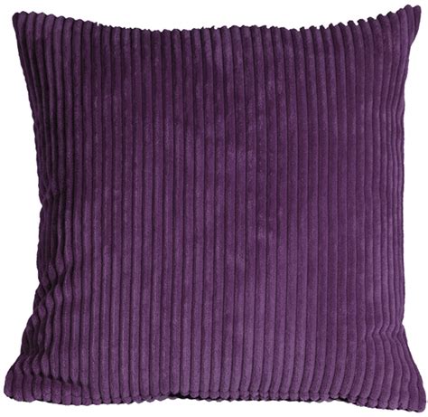 Wide Wale Corduroy 22x22 Purple Throw Pillow From Pillow Decor