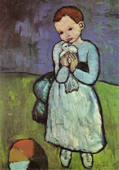 Love This Painting Pablo Picasso Child Holding A Dove 1901 Picasso