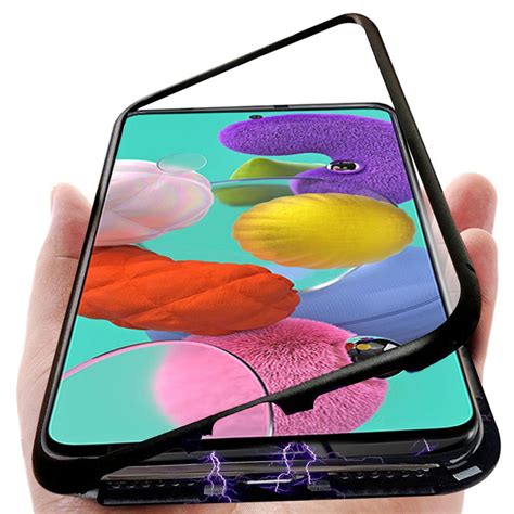 Bakeey Metal Magnetic Adsorption Flip Tempered Glass Protective Case