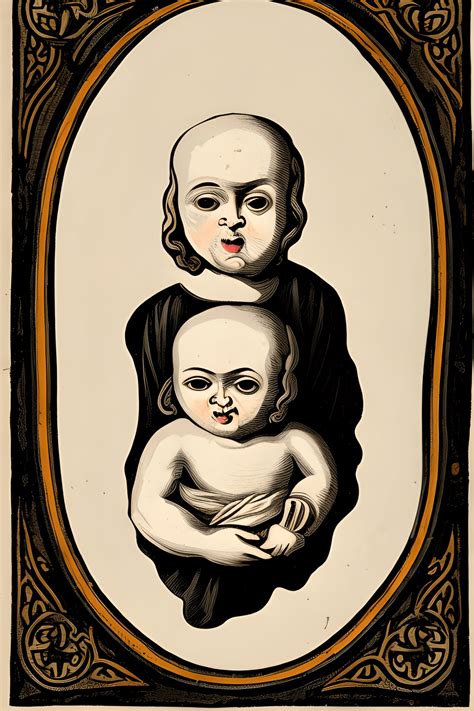 18th Century Gothic Ugly Baby Print · Creative Fabrica