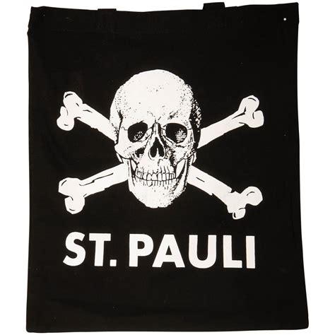 Pauli fc aims to put across a certain feeling for life and symbolises sporting authenticity. FC St. Pauli - Schwarze Stofftasche Totenkopf aus Bio ...
