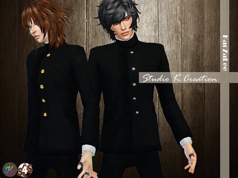Studio K Creation Gakuran Jp School Uniform • Sims 4 Downloads