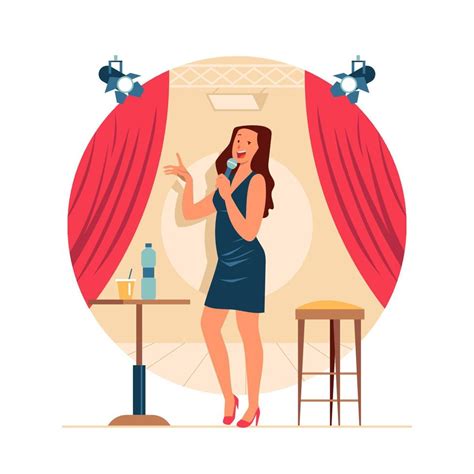 Professional Stand Up Comedian 7294011 Vector Art At Vecteezy