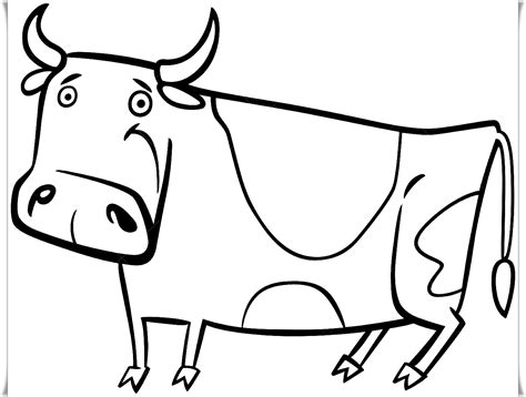 Simple Cow Coloring Page Coloring Pages
