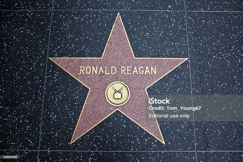Hollywood Walk Of Fame Star Ronald Reagan Stock Photo Download Image