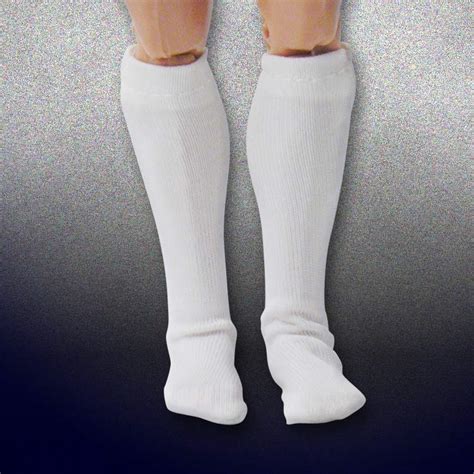 Pair White Long Socks