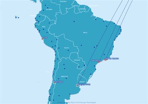 British Airways Route Map South America