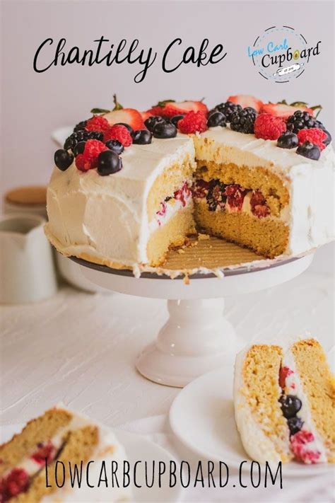 However, it didn't taste low fat or diet at all, in fact it tasted quite rich and delicious, especially with the centre of blackberries and white chocolate. Sugar Free Keto Chantilly Cake! Low Carb and delicious ...