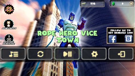 Rope Hero Vice Town Ios Gameplay Iphone Games Youtube
